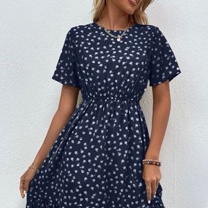 Floral Print Ruffled Dress